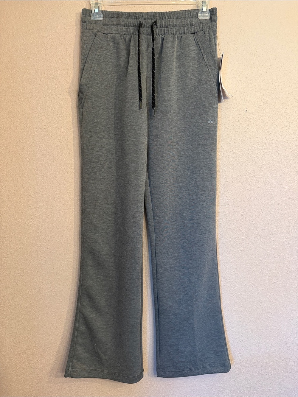 LEG3ND Women's Gray Wide-Leg Drawstring Joggers